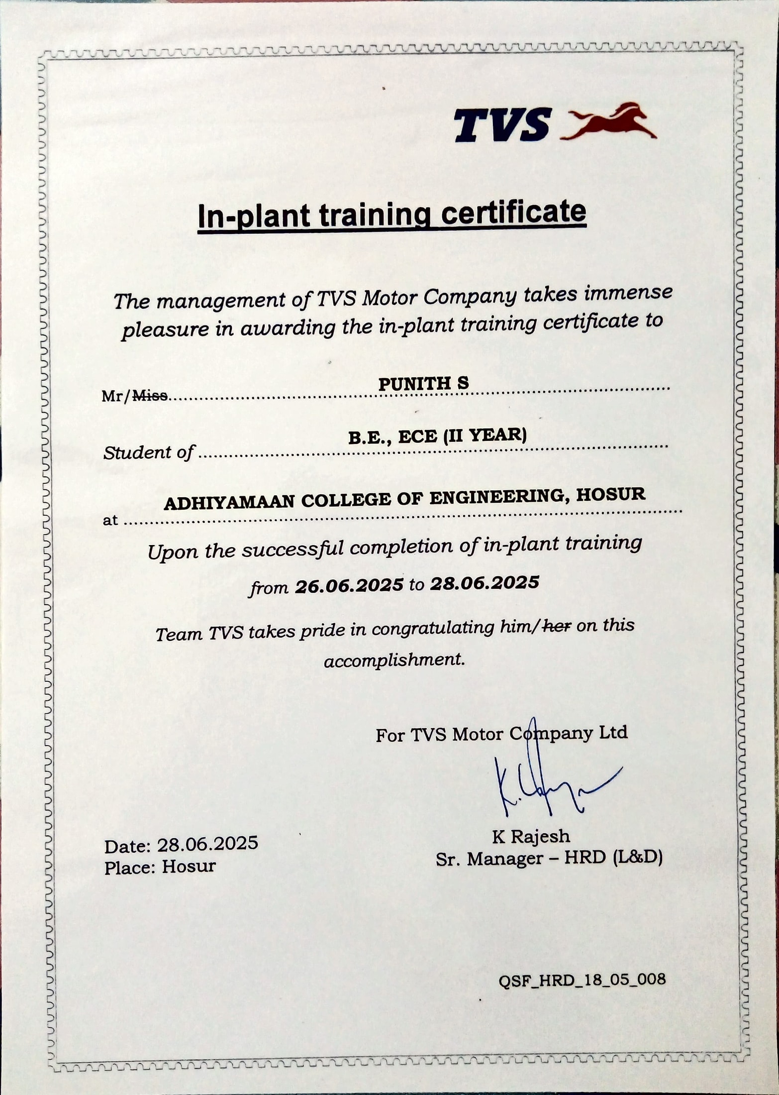TVS Training